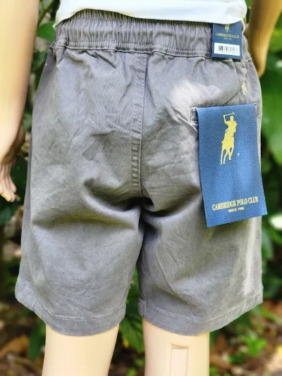 Short Cambridge Polo Club para niño color gris