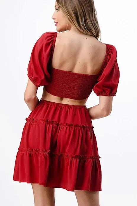 Vestido para dama color terracota