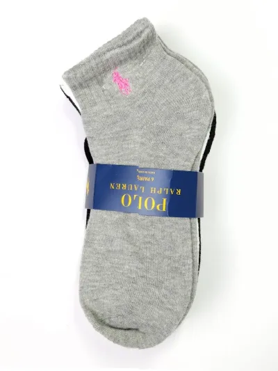 Set 6 pares de medias Polo Ralph Lauren para dama multicolor