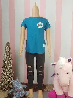 Blusa American Kids para niña color turqueza