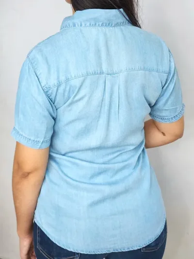 Blusa Cambridge polo de mezclilla para Dama