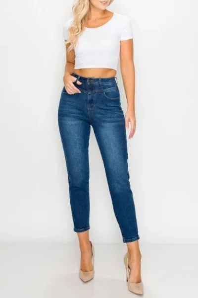Mom Jean para dama color azul