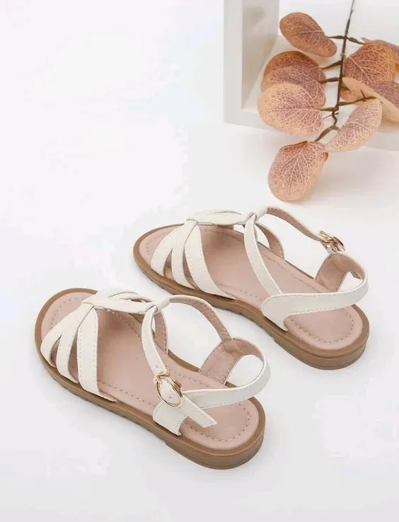 Sandalias para niña color blanco