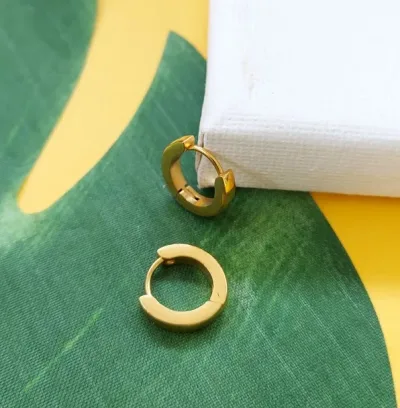 Aretes de acero inoxidable para dama mini argollas