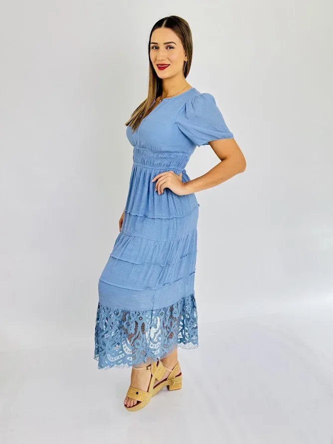 Vestido Color celeste  para Dama