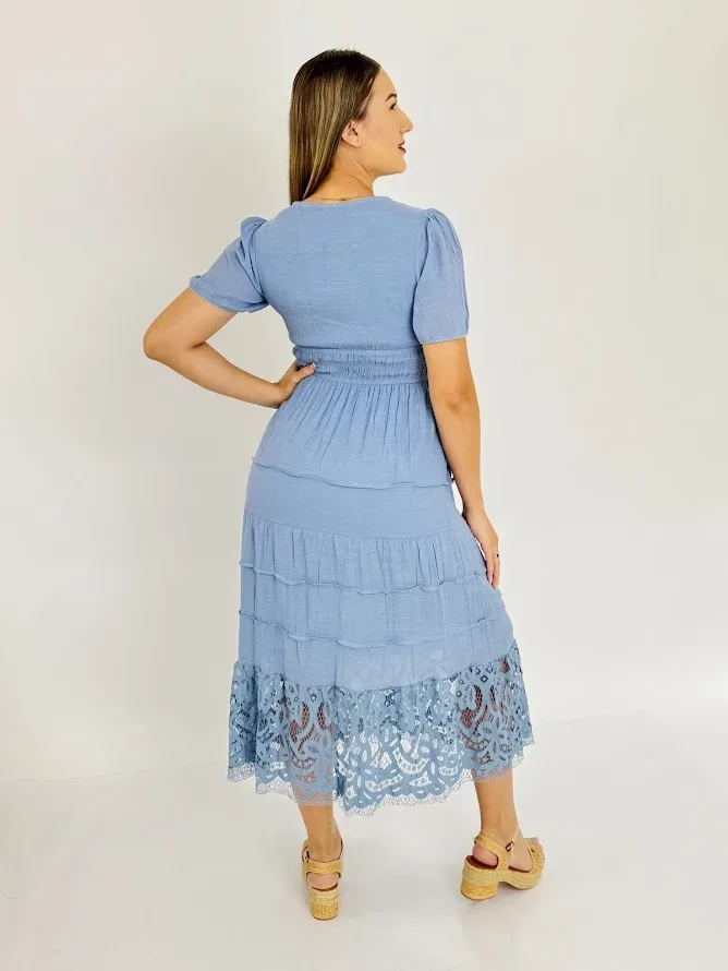 Vestido Color celeste  para Dama