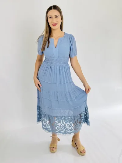 Vestido Color celeste  para Dama