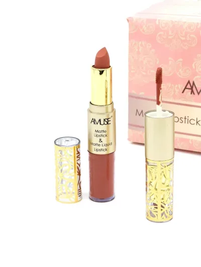 Labial Matte y Labial Líquido AMUSE Tono 3