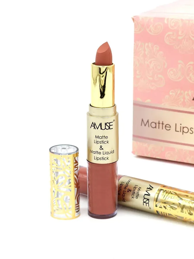 Labial Matte y Labial Líquido AMUSE Tono 3