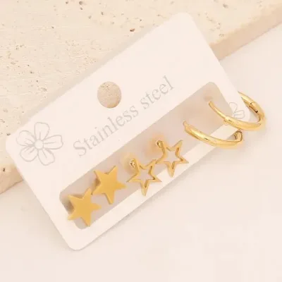 Set de aretes de Acero Inoxidable para Dama