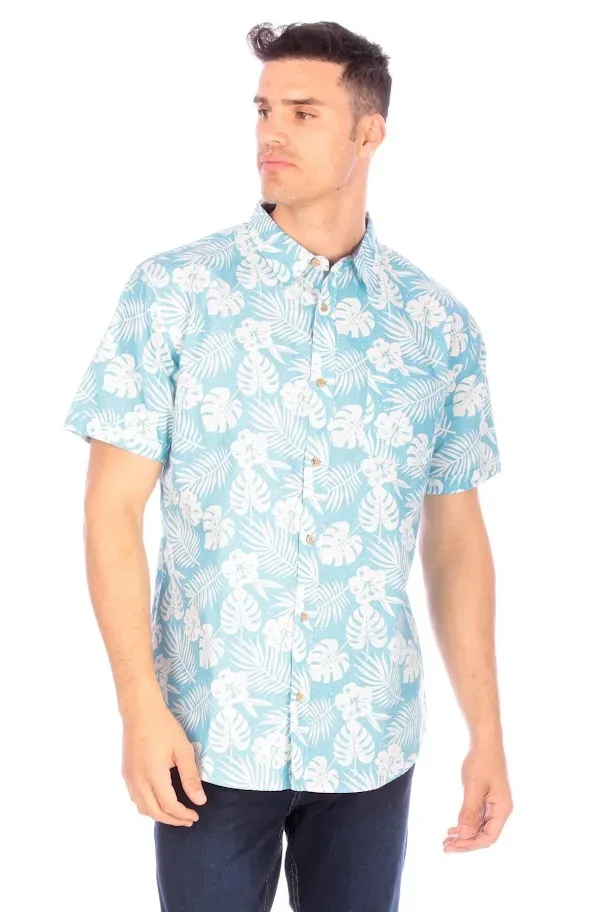 Camisa para caballero  diseño tropical