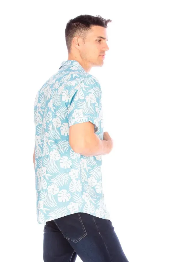 Camisa para caballero  diseño tropical