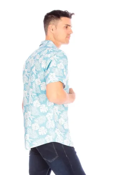 Camisa para caballero  diseño tropical