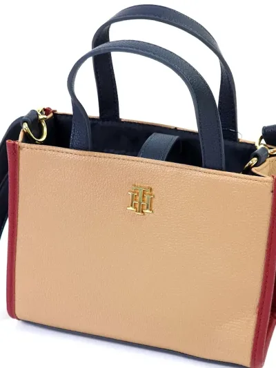 Bolso Tommy Hilfiger para dama color azul, rojo y beige