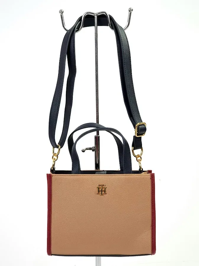 Bolso Tommy Hilfiger para dama color azul, rojo y beige