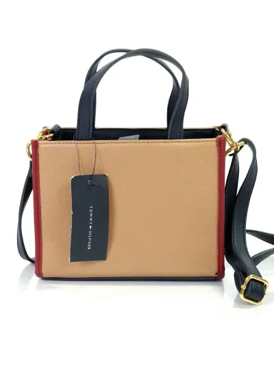 Bolso Tommy Hilfiger para dama color azul, rojo y beige