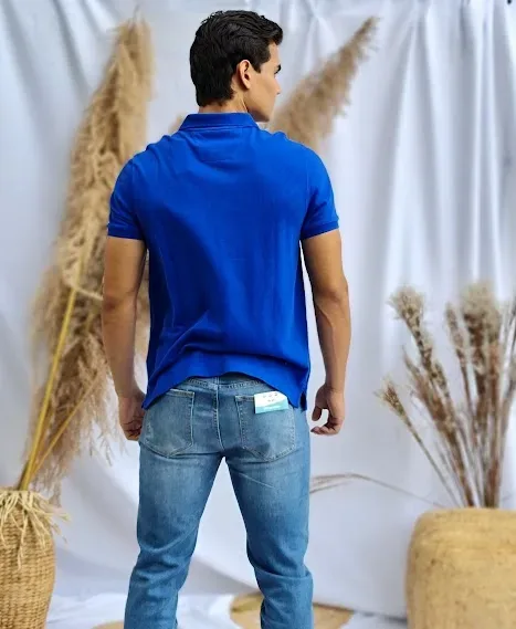 Camiseta Naútica para caballero color azul