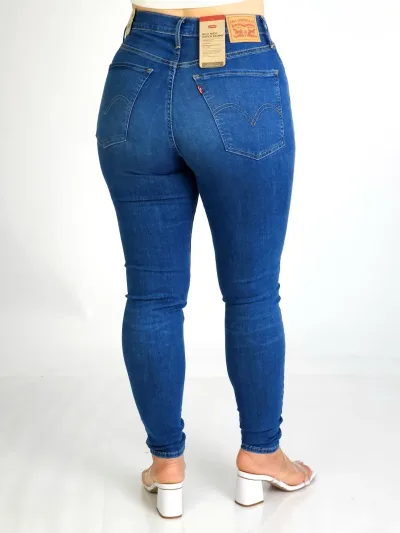Jeans para dama Levis 0184 Mile High super skinny color azul