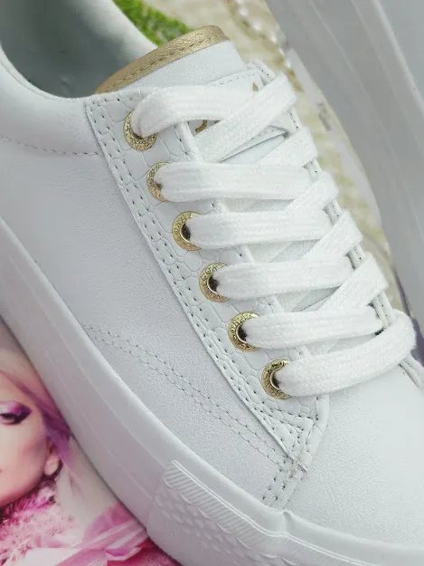Tenis Coral Layla White Gold