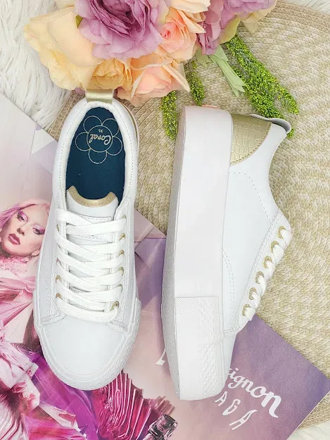 Tenis Coral Layla White Gold