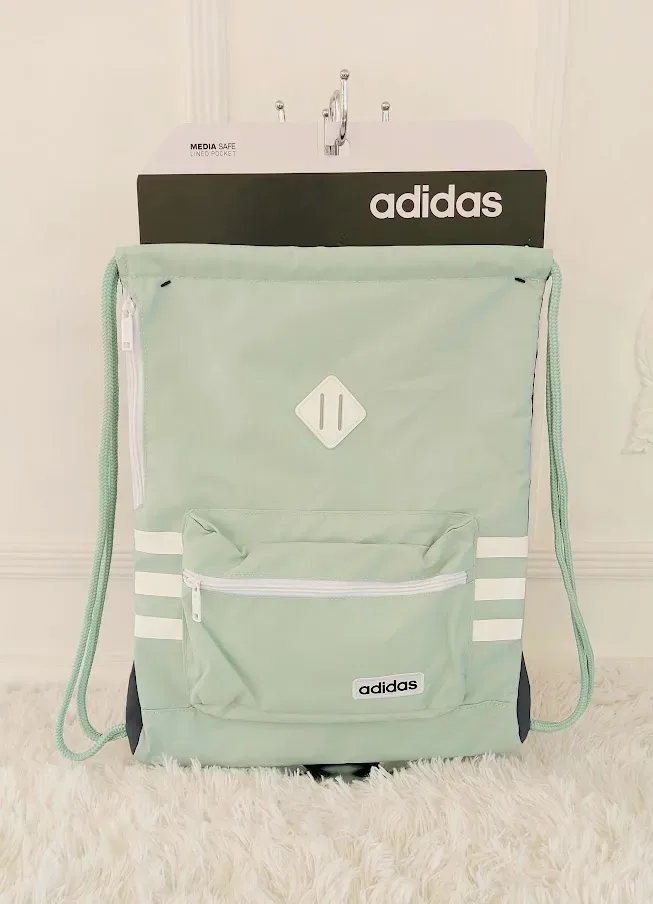 Bolso Adidas para Dama Color Verde Menta, Blanco y Negro