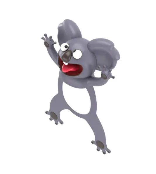 Separador de libro con diseño de koala