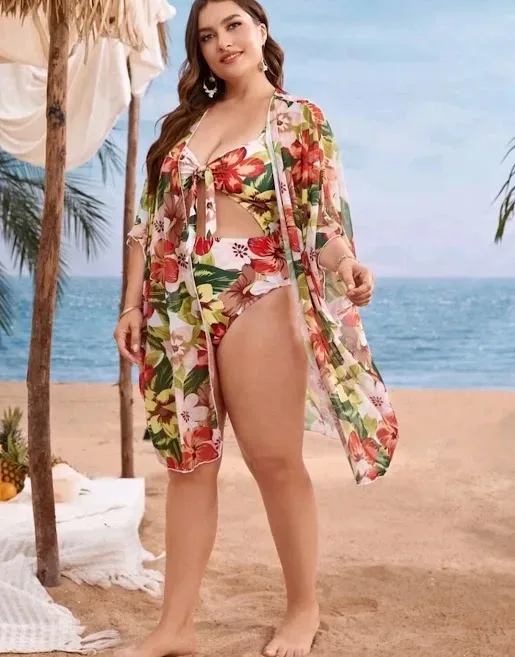 Vestido de baño para dama estilo bohemio diseño floral