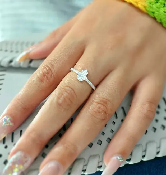Anillo para dama plata 925 color plata