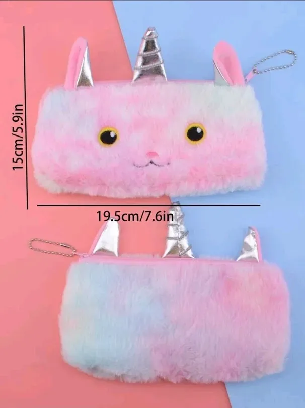 Cartuchera con diseño de unicornio tie dye