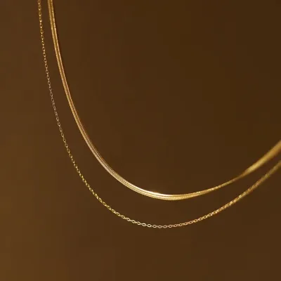 Collar para dama de acero de titanio