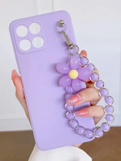 Funda de celular diseño liso color lila