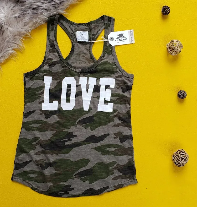 Blusa Reflex para dama estampado de camuflaje verde musgo