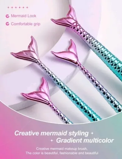 Set de 4 brochas con diseño de sirena