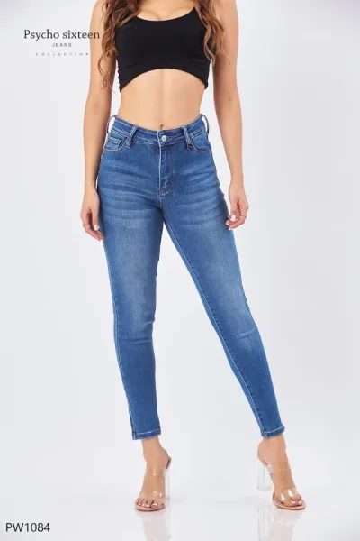 Jeans para dama Psycho Sixteen PW1084 color azul claro