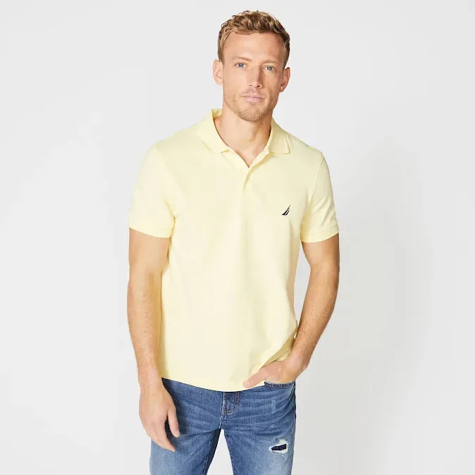Camiseta Náutica Slim Fit para caballero color amarillo claro