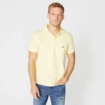 Camiseta Náutica Slim Fit para caballero color amarillo claro