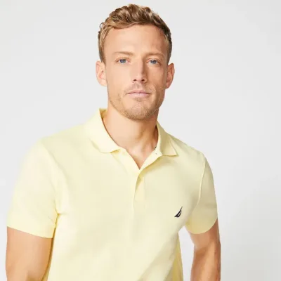 Camiseta Náutica Slim Fit para caballero color amarillo claro