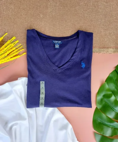Camiseta U.S Polo para dama color azul