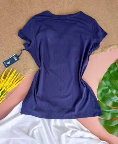 Camiseta U.S Polo para dama color azul