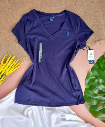 Camiseta U.S Polo para dama color azul