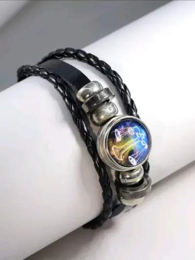Pulsera para caballero color negro