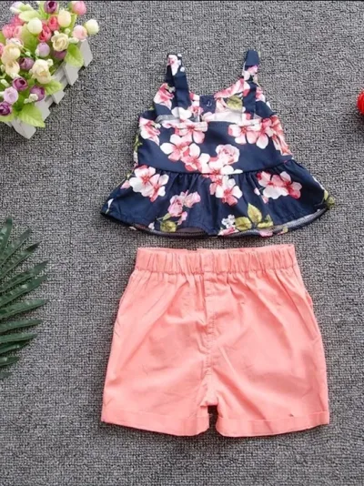 Conjunto para niña diseño floral