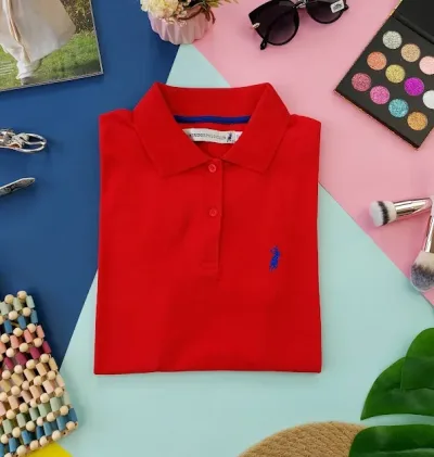 Camiseta Polo Cambrige Club para dama color rojo