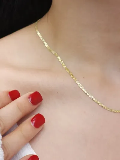 Collar plata 925 para dama color dorado con baño de oro 18K #13