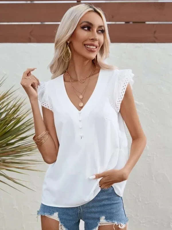 Blusa color blanca para dama