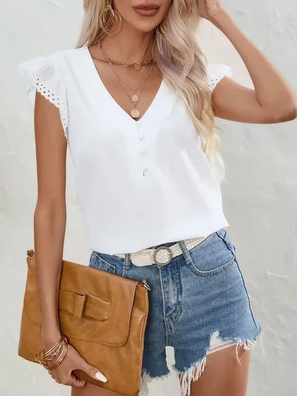 Blusa color blanca para dama