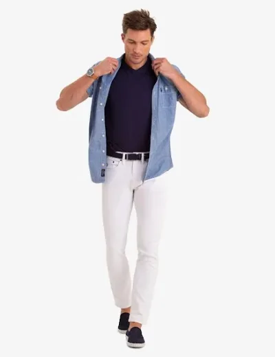 Camisa US Polo ASSN para caballero color azul