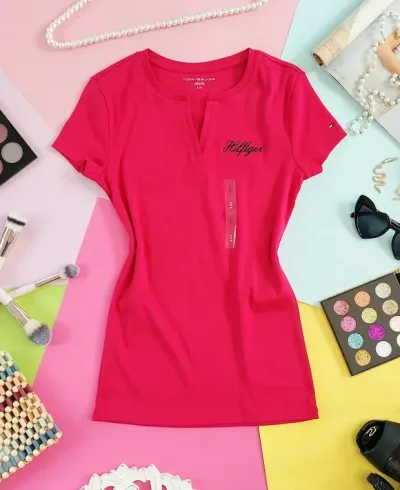 Camiseta Tommy Hilfiger para dama color fucsia