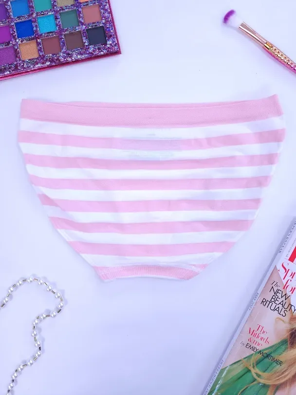 Braga Victoria's Secret para dama a rayas color rosa y blanco