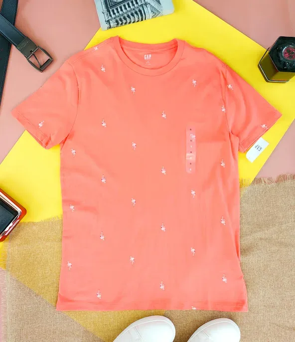 Camiseta GAP para caballero color naranja